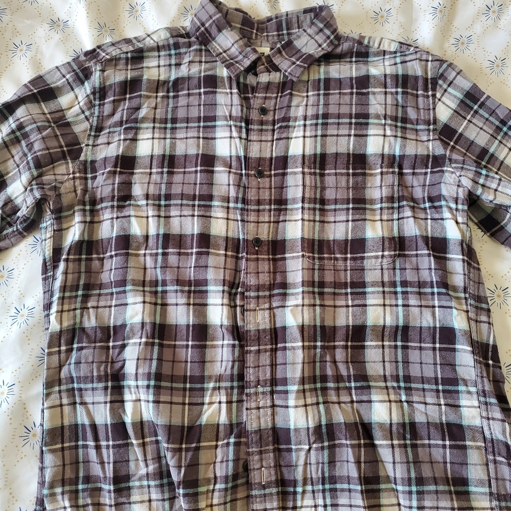 Plaid long sleeve button down